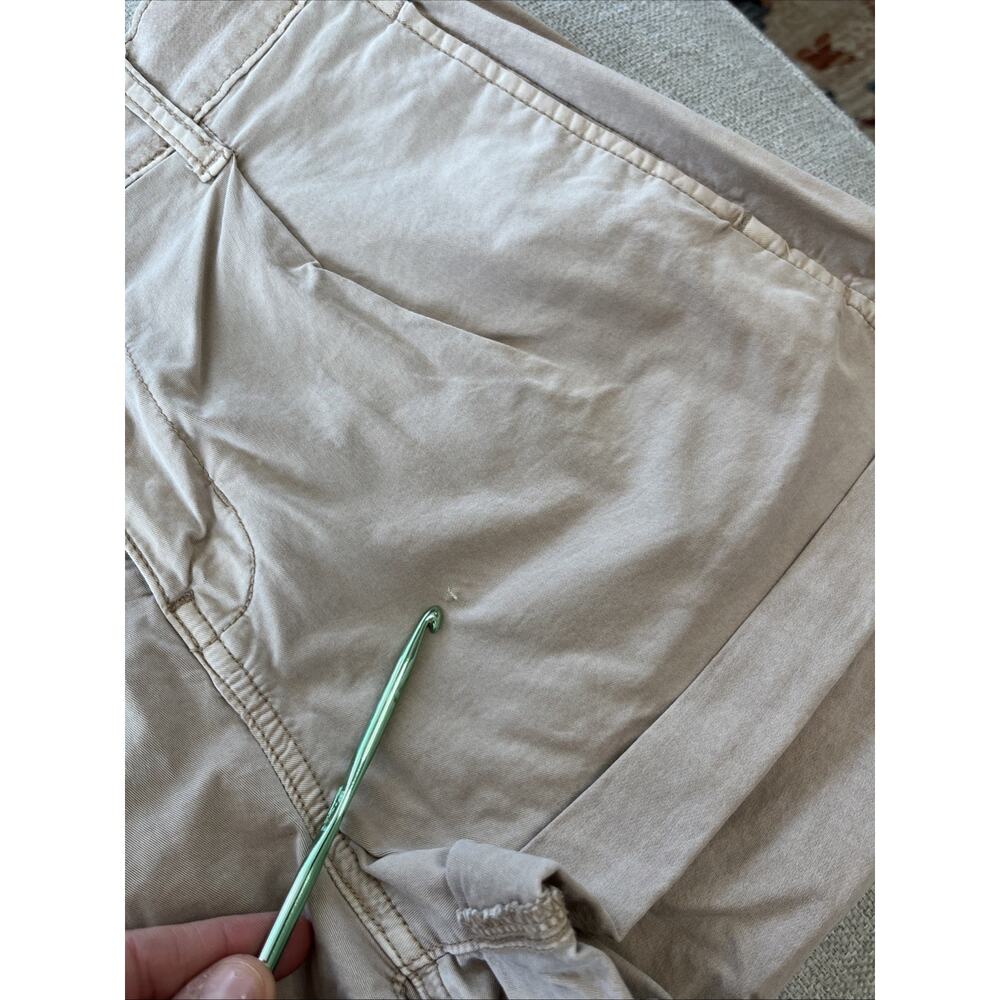 American Eagle Sz 4 Shorts Hi-Rise Shortie Distress Denim Khaki LOT of 2 Pairs - Picture 3 of 14